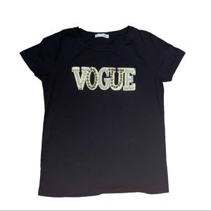 La Diosa Black “VOGUE” Shirt Size Large